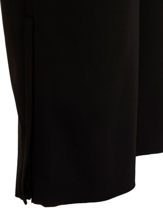Black Polyester Casual Pants