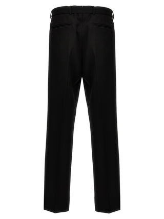 Black Virgin Wool Dress Pants