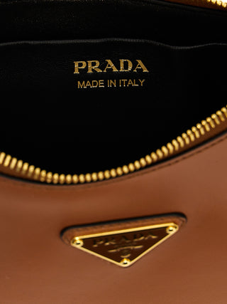 Brown Calfskin Shoulder Bag