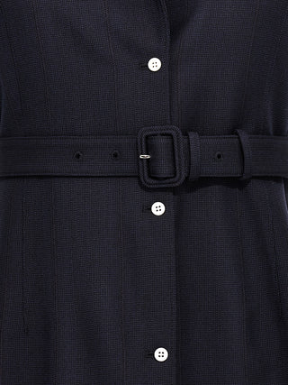 Blue Virgin Wool Sleeveless Jacket