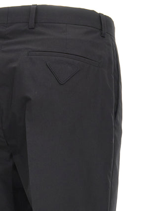 Black Cotton Dress Pants