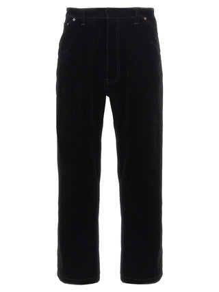 Black Cotton Casual Pants