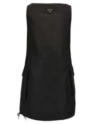 Black Polyamide Short Dress