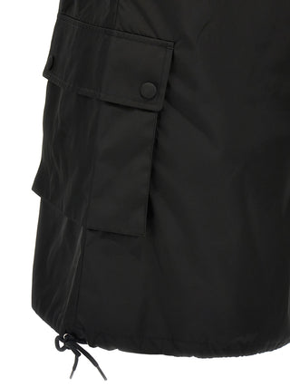 Black Polyamide Short Dress