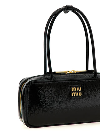 Black Lamb Leather Handbag