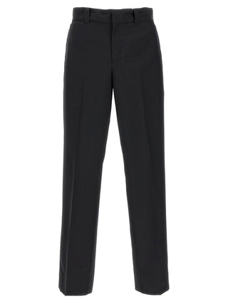 Black Virgin Wool Casual Pants