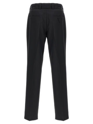 Black Virgin Wool Casual Pants
