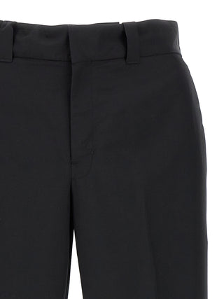 Black Virgin Wool Casual Pants