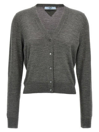 Gray Virgin Wool Cardigan