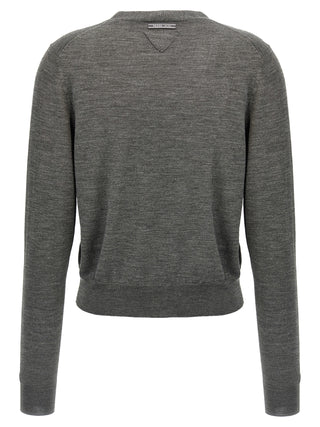 Gray Virgin Wool Cardigan