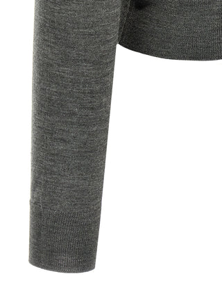 Gray Virgin Wool Cardigan
