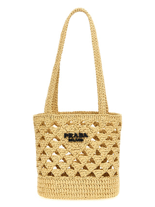 Beige Viscose Handbag