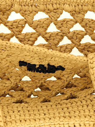 Beige Viscose Handbag