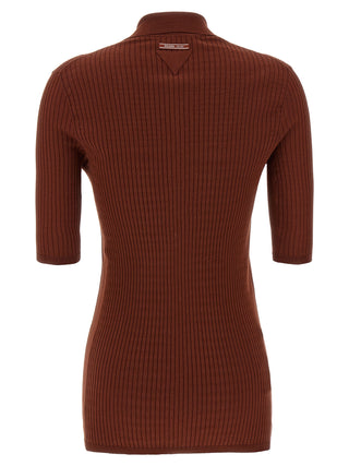 Brown Cotton Polo Shirt