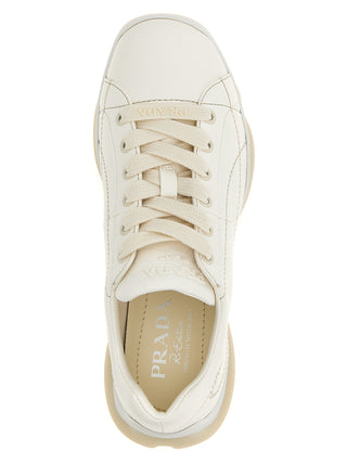 White Lamb Leather Low Top Sneakers