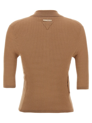 Beige Cotton Polo Shirt