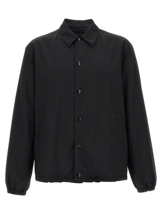 Black Virgin Wool Full-Length Jacket