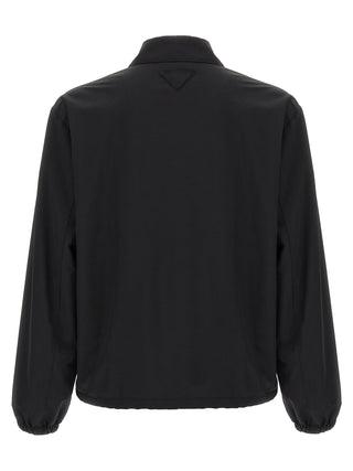 Black Virgin Wool Full-Length Jacket