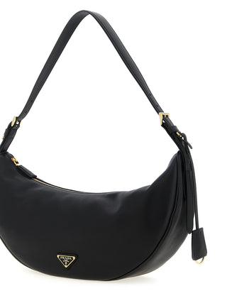 Black Calfskin Shoulder Bag