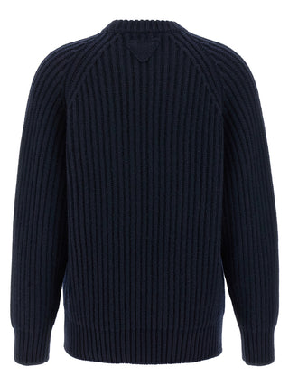 Blue Virgin Wool Cardigan