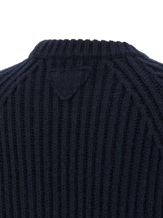 Blue Virgin Wool Cardigan