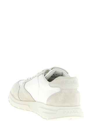 White Polyamide Low Top Sneakers