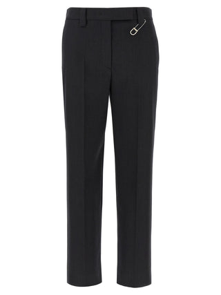 Gray Virgin Wool Dress Pants