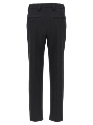 Gray Virgin Wool Dress Pants