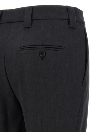 Gray Virgin Wool Dress Pants