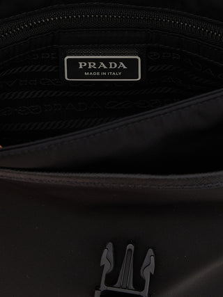 Black Recycled Polyamide Crossbody Bag