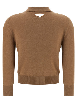 Beige Cashmere Polo Shirt
