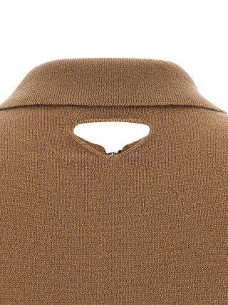 Beige Cashmere Polo Shirt