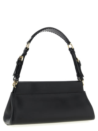Black Calfskin Shoulder Bag