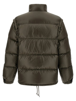 Gray Recycled Polyamide Full-Length Jacket