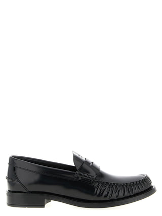 Black Calfskin Slip-On Loafers