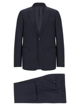 Blue Virgin Wool Two-Piece Suit