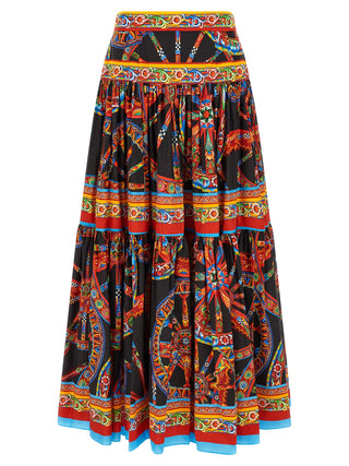 Multicolor Cotton Mini Skirt