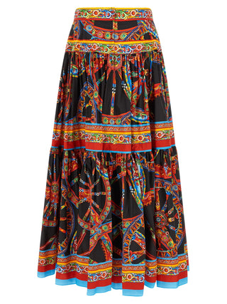 Multicolor Cotton Mini Skirt
