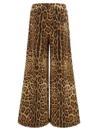 Brown Cotton Casual Pants