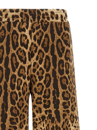 Brown Cotton Casual Pants