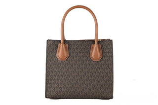 MICHAEL KORS Mercer 35S1GM9M2B Medium Logo And Leather Accordion Crossbody Bag In Brown
