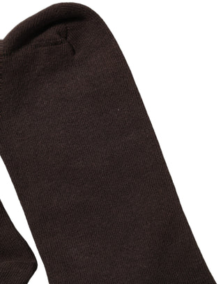 Dark Brown Cotton Over The Calf Accessory Socks