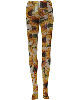 Multicolor Floral Nylon Tights Stockings Socks