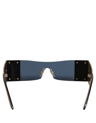 Gold Metal DG2263 Rectangle Snakeskin Frame Sunglasses