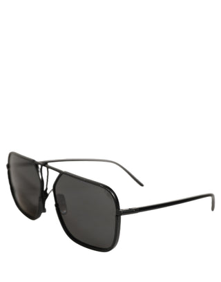Black DG2193J Rectangular Metal Frame Eyewear Sunglasses