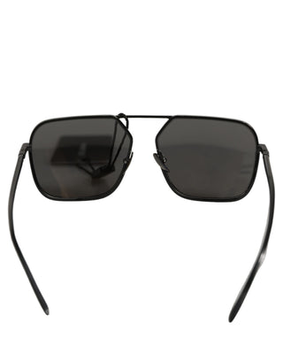Black DG2193J Rectangular Metal Frame Eyewear Sunglasses