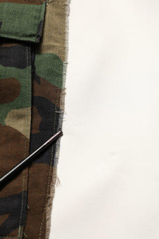 White Camouflage Patchwork Sweatpants Pants