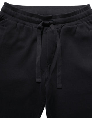 Blue Cotton Drawstring Jogger Trouser Pants