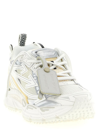 White Polyethylene Athletic Sneakers