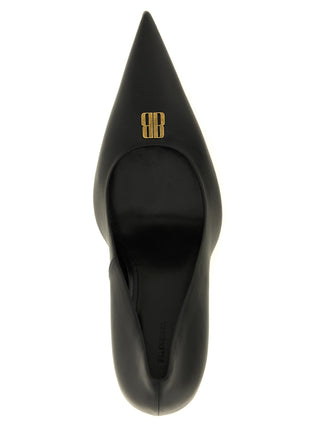 Black Calfskin High Heel Pumps